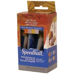 Speedball&reg; Metallic Block Printing Ink Set