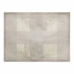 Gray Buffalo Check Cotton Twill Placemat