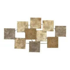 Gold Contemporary Abstract Metal Wall D&eacute;cor, 43" x 24"