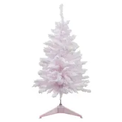 3ft. Unlit Madeline Pink Flocked Spruce Artificial Christmas Tree