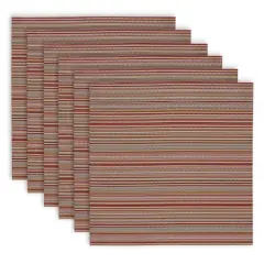 DII&reg; Tango Red Pvc Micro Stripe Placemat (Set of 6)