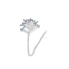 JAM Paper Rinestone Quintet, 12ct. Iridescent and Silver Stem