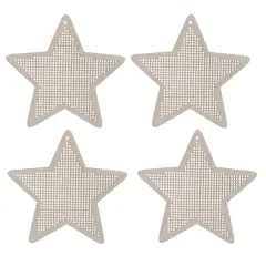 4" Star Cross Stitch Wood Canvas, 4ct. by Loops & Threads&reg;