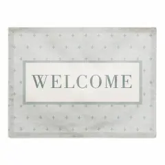 Welcome Plus Cotton Twill Placemat Blue/Blue