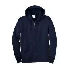 Port & Company&reg; Essential Fleece Full-Zip Hooded Sweatshirt Navy