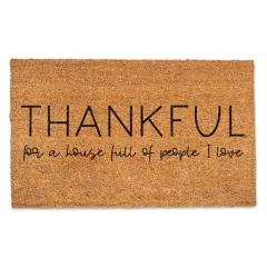 Thankful For A House Full Of People 30" x 18" Door Mat