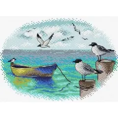 MP Studia Boat & Birds Cross Stitch Kit
