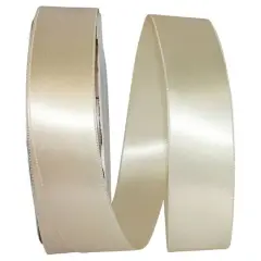 JAM Paper 1.5" x 100yd. Double Face Satin Ribbon Ivory