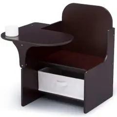 Delta Children MySize Chair Desk with Storage Bin Dark Chocolate