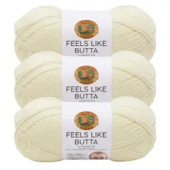 3 Pack Lion Brand&reg; Feels Like Butta&reg; Solid Yarn Lemon