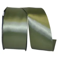 JAM Paper 2.5'' x 50yd. Double Face Satin Ribbon Moss
