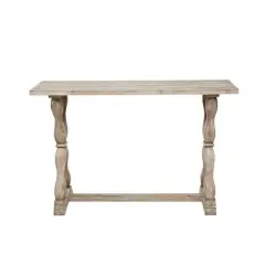 Brown Fir Farmhouse Console Table, 32" x 48" x 16"