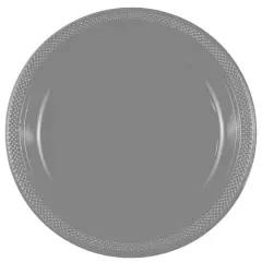 JAM Paper 10.25" Plastic Party Plates, 20ct. Silver
