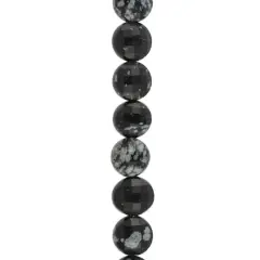 Black Snowflake Jasper Faceted Coin Beads, 8mm by Bead Landing&trade;