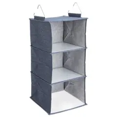 Household Essentials Denim 24" Cotton Blend 3 Shelf Closet Organizer