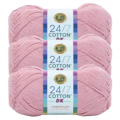 3 Pack Lion Brand&reg; 24/7 Cotton&reg; DK Yarn Cameo