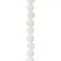 Matte White Crackle Agate Round Beads, 8mm by Bead Landing&trade;