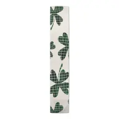 Large Clover Plaid Print Short 16" x 72" Cotton Twill Runner