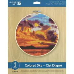 Leisure Arts&reg; 8" Colored Sky Cross Stitch Kit