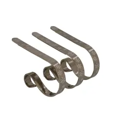 Original MantleClip&reg; Silver Snowflake Stocking Holders, 3ct.