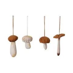 Hello Honey&reg; 4 Pack 4.75" Mushroom Ornaments
