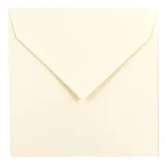 JAM Paper 7.5" x 7.5" Natural White Square Invitation Euro Flap Envelopes, 25ct.