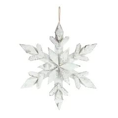 6 Pack 14" Snowflake Wood Ornaments
