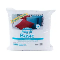Fairfield&trade; Poly-Fil&reg; Basic&trade; 2ct. Pillow Insert, 18" x 18"