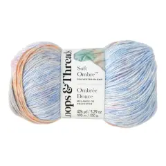Soft Ombre&trade; Yarn by Loops & Threads&reg; Orange/Pink/Blue
