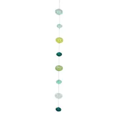 Hello Honey&reg; 4ft. Blues & Greens Hand Blown Bubble Glass Garland