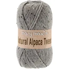 Mary Maxim Natural Alpaca Tweed Yarn Gray