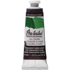 Grumbacher&reg; Pre-Tested Professional&reg; Oil Color Paint, 37mL Permanent Green Light