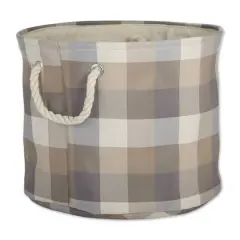 DII&reg; 15" Tri Color Round Fabric Bin Tri Color Stone