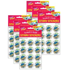 TREND Enterprises&reg; Wild! Blueberry Scented Stickers, 6 Packs of 24