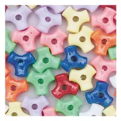 S&S&reg; Worldwide Colorful Opaque Plastic Tri-Beads, 11mm