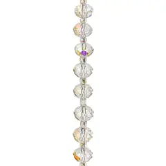 Crystal Faceted Glass Rondelle Beads, 12mm by Bead Landing&trade;