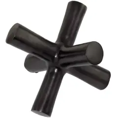 Black Aluminum Jack Abstract Tabletop Sculpture