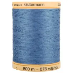 G&uuml;termann Natural Cotton Thread Solids, 876yd. Indigo Blue