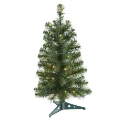 2ft. Pre-Lit Artificial Christmas Tree, Clear LED Lights