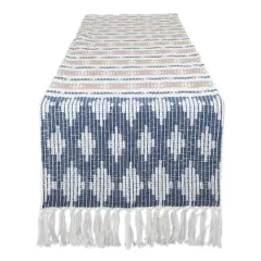 DII&reg; 108" Colby Southwest Table Runner French Blue/Stone