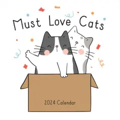 TF Publishing 2024 Must Love Cats Wall Calendar
