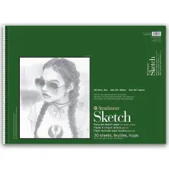 Strathmore&reg; 400 Series Sketch Recycled Sketch Paper Pad, 18" x 24"