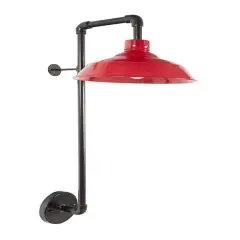 Hello Honey&reg; 33" Metal Wall Sconce with Round Shade Red