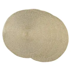 DII&reg; Metallic Gold Round Polypropylene Woven Placemat (Set of 4)