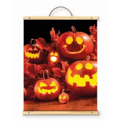 16" x 20" Jack-O'-Lanterns Paint-by-Number Kit with Wood Display Hanger by Artist's Loft&reg;