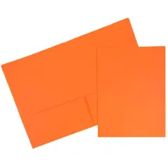 JAM Paper Premium Matte 2-Pocket Folders, 6ct. Orange