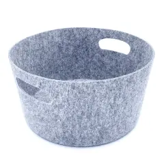 Welaxy 15" Felt Round Basket Gray