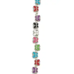 Multicolor Enamel Metal Butterfly Beads, 8mm by Bead Landing&trade;