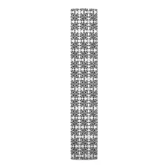 Distressed Tiles Indoor/Outdoor Table Runner Black