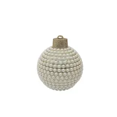 7" Gold Glitter & Pearl Ball Ornament Tabletop D&eacute;cor by Ashland&reg;